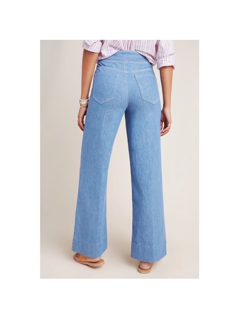 Anthropologie Pilcro Wide Leg Linen Trousers - Picture 3 of 12